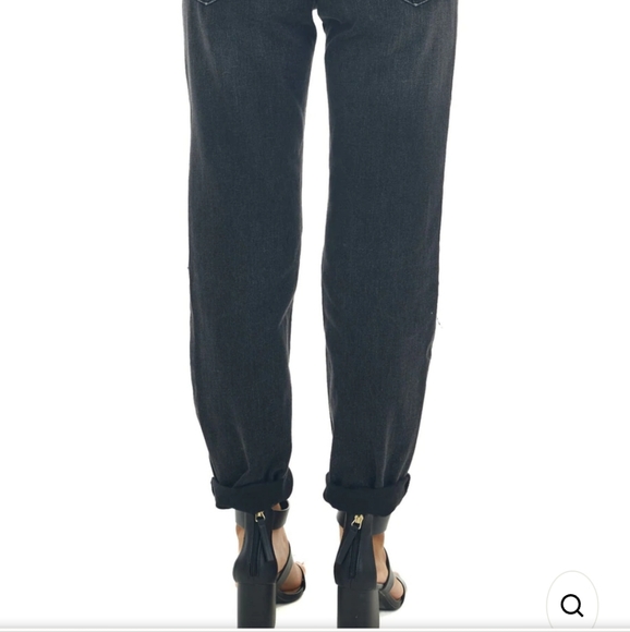 Kancan high rise Charcoal black Wash High Rise Torn Straight Jeans 90s 7 27 NWOT - Picture 11 of 16